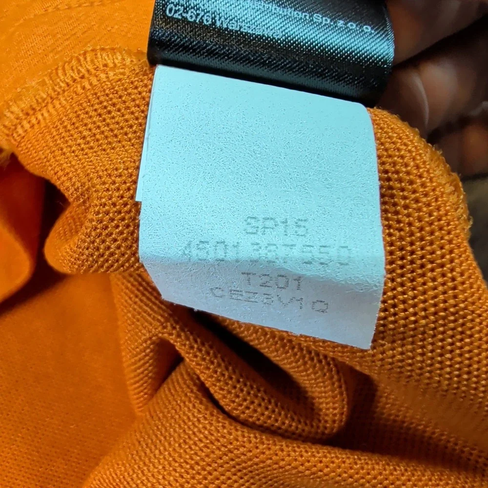 The North Face Mens Groveland FlashDry Polo Shirt Orange CEZ3V1Q 1/4 Zip Large